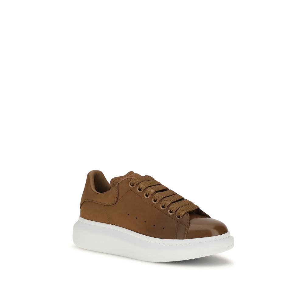 Alexander McQueen Brown Calf Leather Bos Taurus Chunky Sneakers - immagine 2