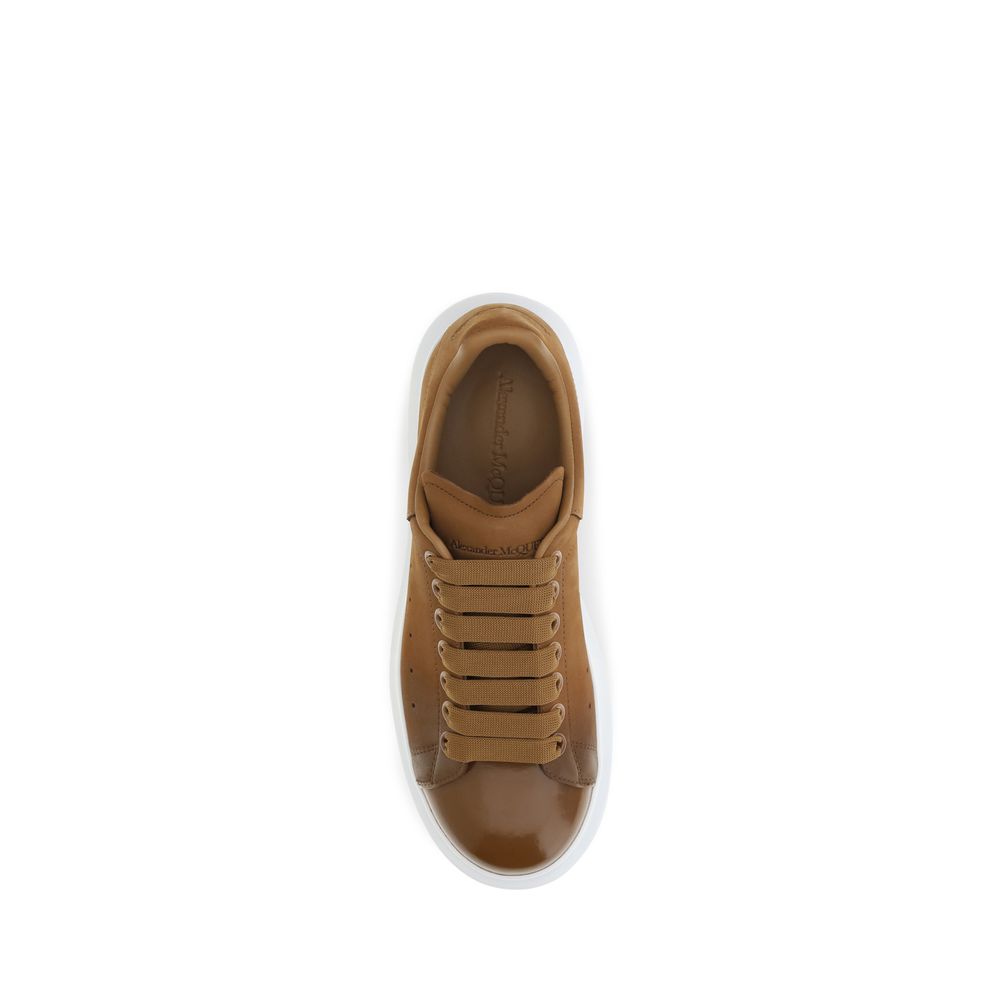 Alexander McQueen Brown Calf Leather Bos Taurus Chunky Sneakers - immagine 4