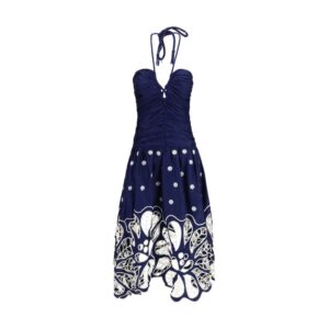 FARM RIO Blue Cotton Casual Dress