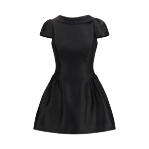 Self-Portrait Black Polyester Casual Dress