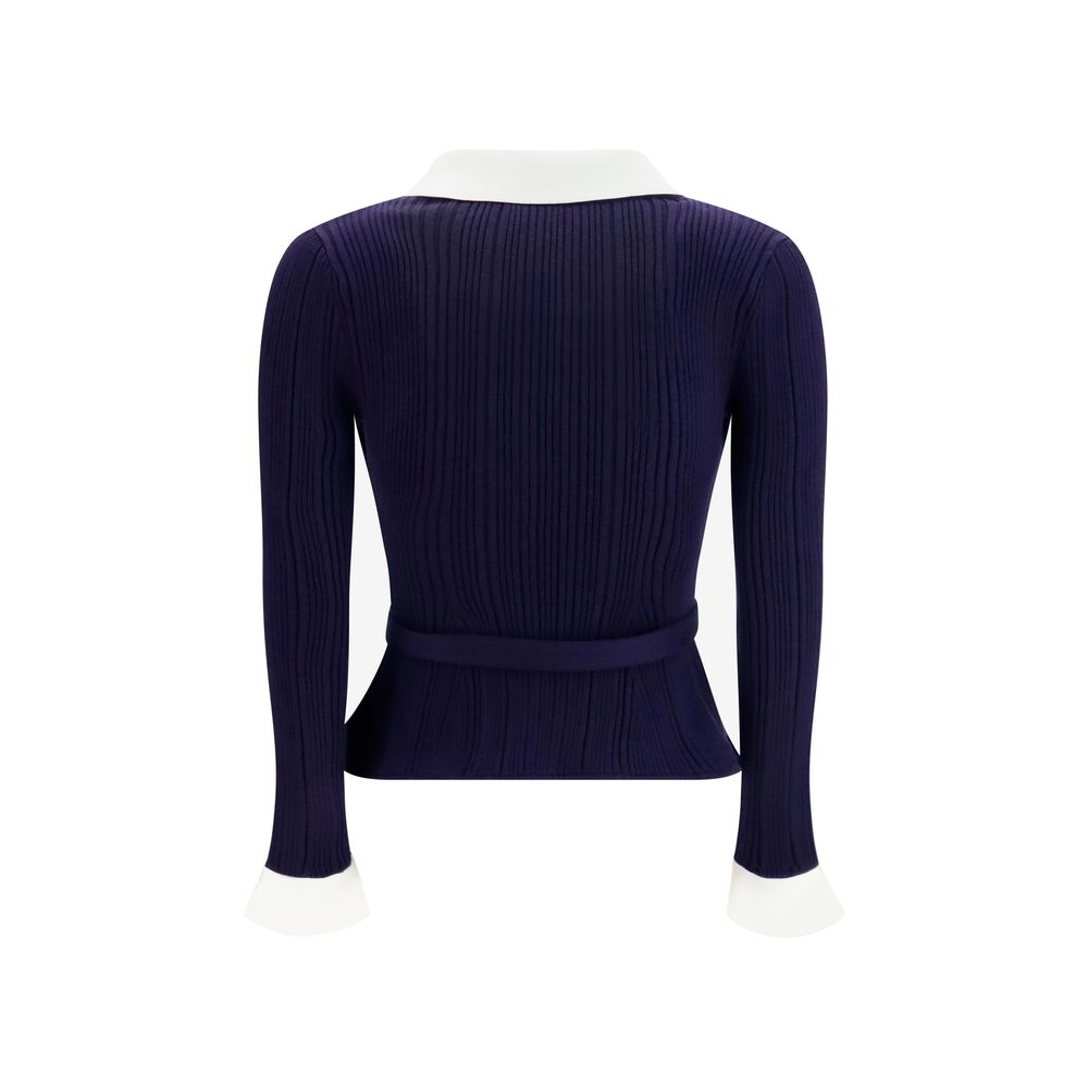 Self-Portrait Blue Polyamide Cardigan - immagine 2