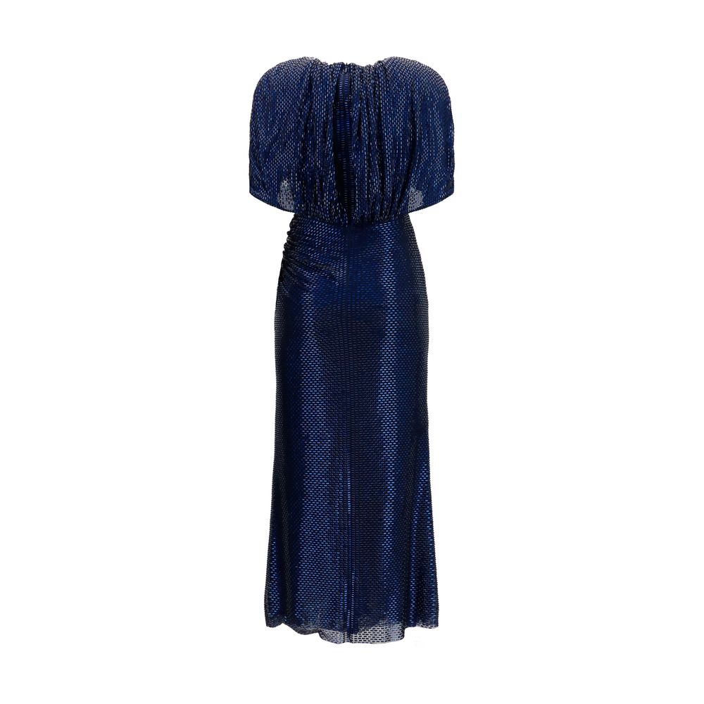Self-Portrait Blue Polyester Cocktail Dress - immagine 2
