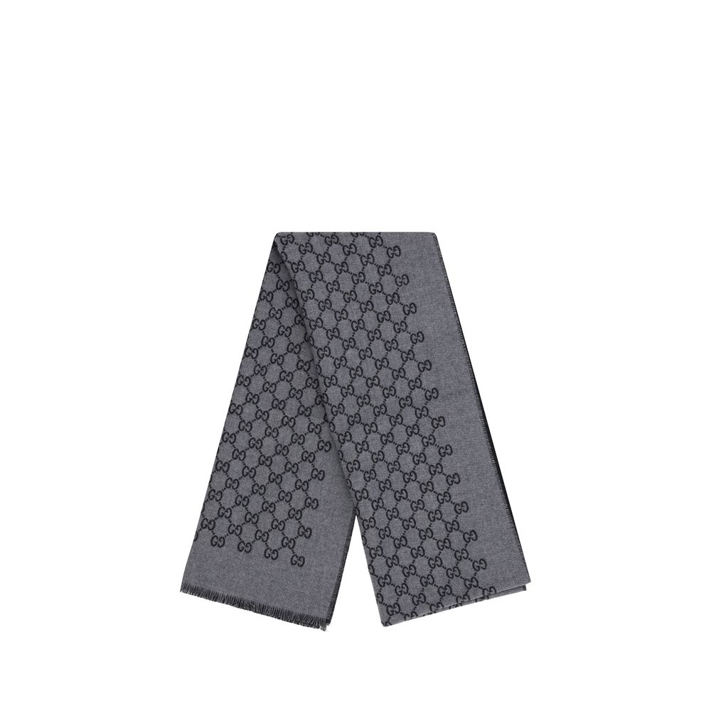Gucci Gray Wool Oves Aries Scarf - immagine 2