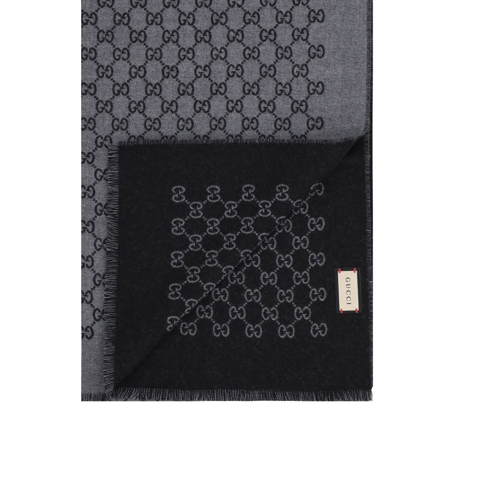 Gucci Gray Wool Oves Aries Scarf - immagine 3