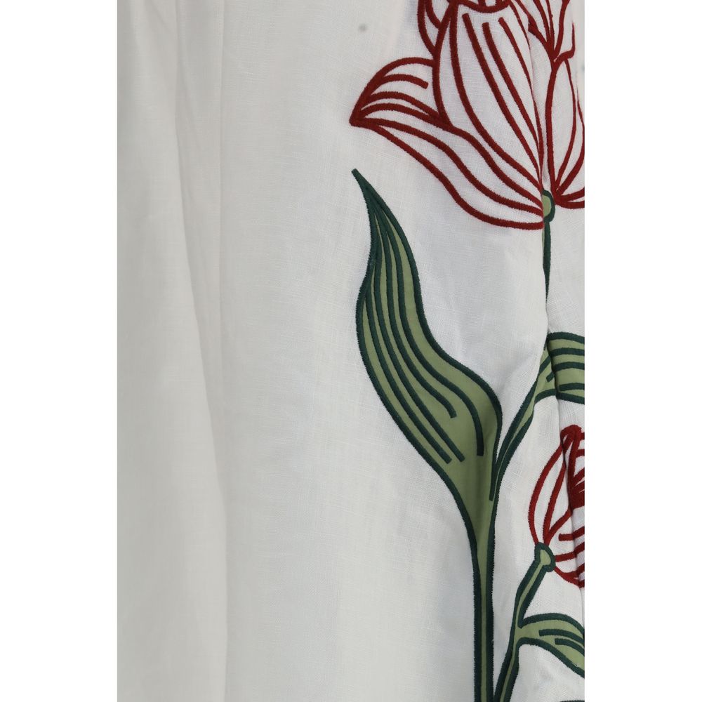 FARM RIO White Linen Midi Skirt - immagine 3