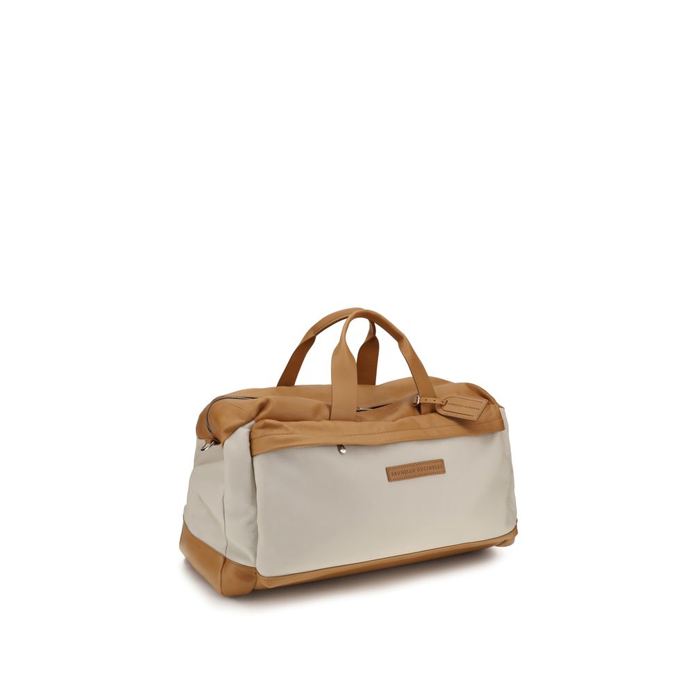 Brunello Cucinelli Beige Calf Leather Bos Taurus Luggage And Travel - immagine 2