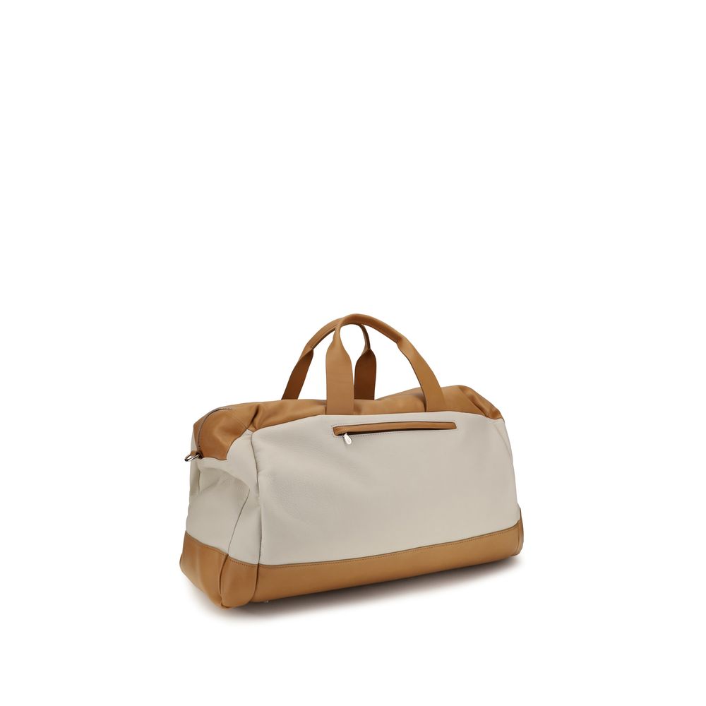 Brunello Cucinelli Beige Calf Leather Bos Taurus Luggage And Travel - immagine 3