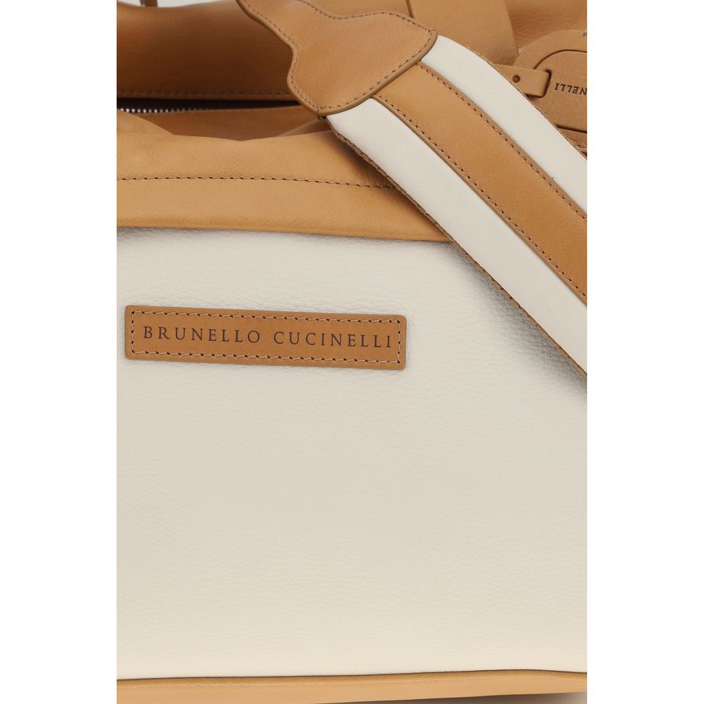 Brunello Cucinelli Beige Calf Leather Bos Taurus Luggage And Travel - immagine 4