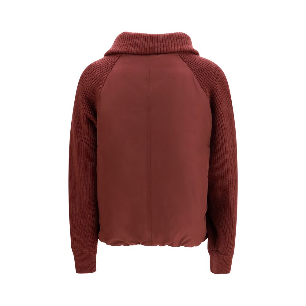 Brunello Cucinelli Bordeaux Polyester Full-Length Jacket - immagine 2