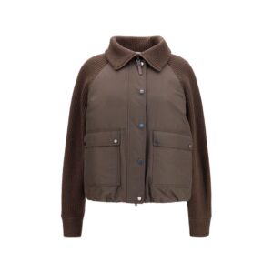 Brunello Cucinelli Brown Polyester Full-Length Jacket