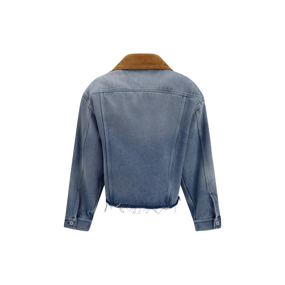 Miu Miu Blue Cotton Denim Jacket - immagine 2
