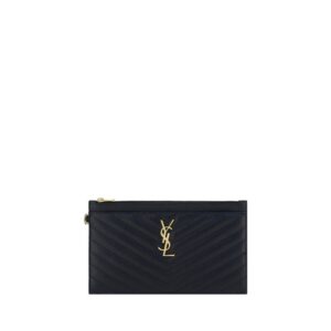 Saint Laurent Black Calf Leather Bos Taurus Clutch Bag