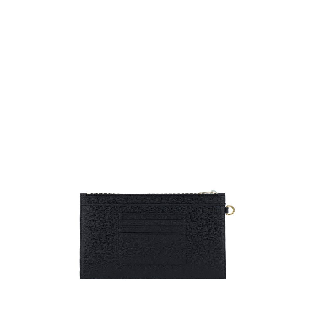 Saint Laurent Black Calf Leather Bos Taurus Clutch Bag - immagine 2