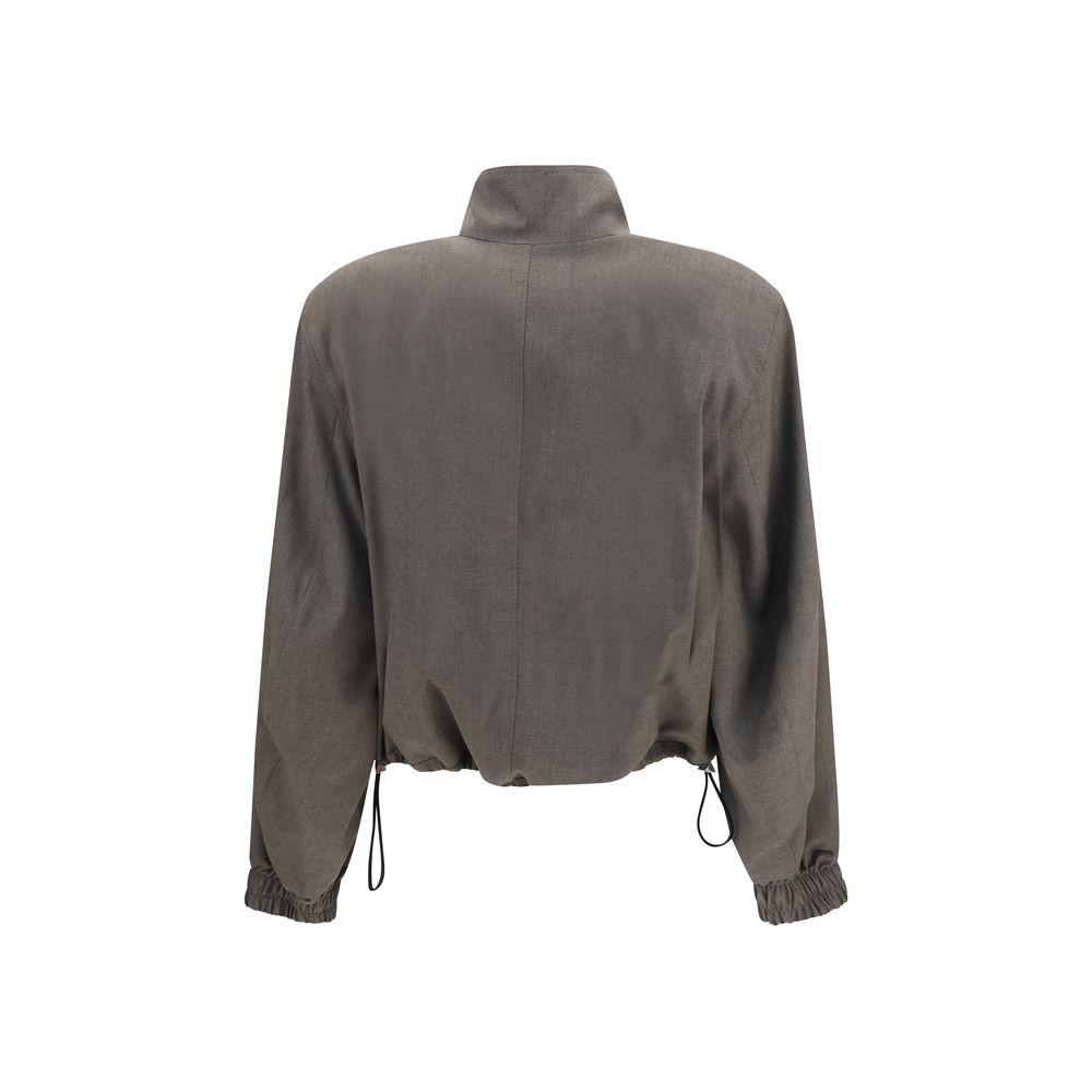 The Attico Brown Wool Oves Aries Bomber - immagine 2