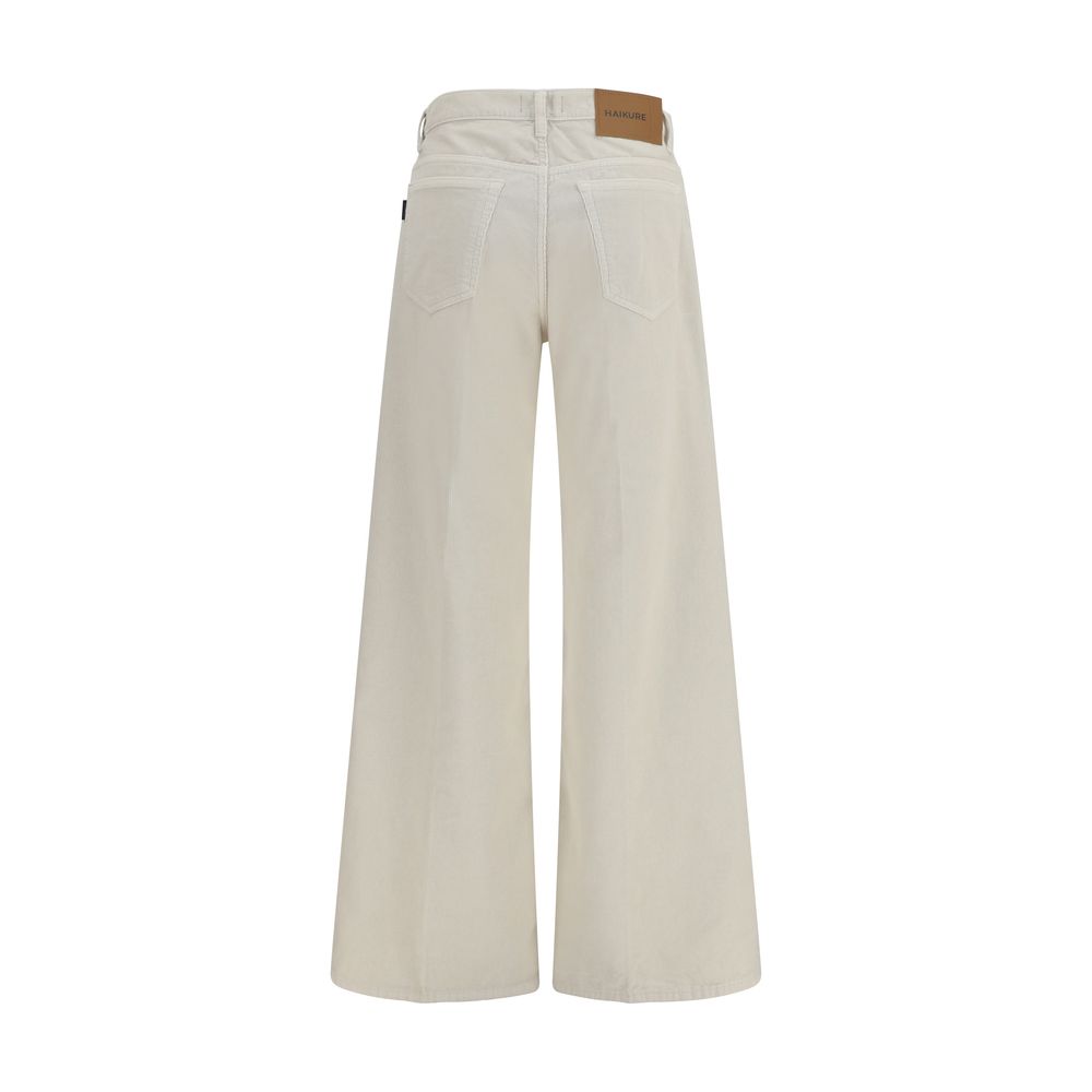 Haikure White Cotton Relaxed Fit Jeans - immagine 2