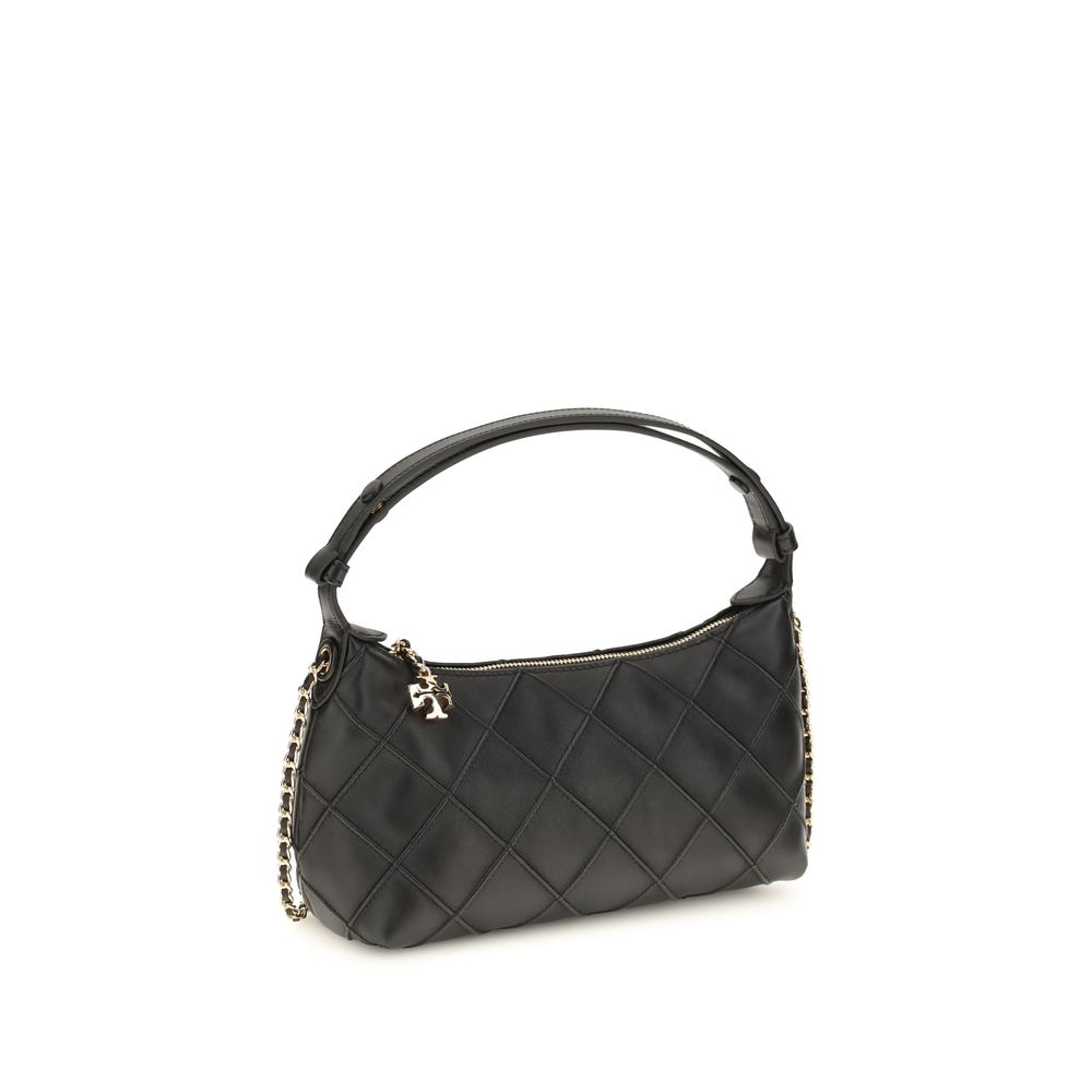 Tory Burch Black Lamb Ovis Aries Aries Clutch Bag - immagine 2