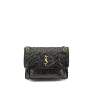 Saint Laurent Black Calf Leather Bos Taurus Shoulder Bag