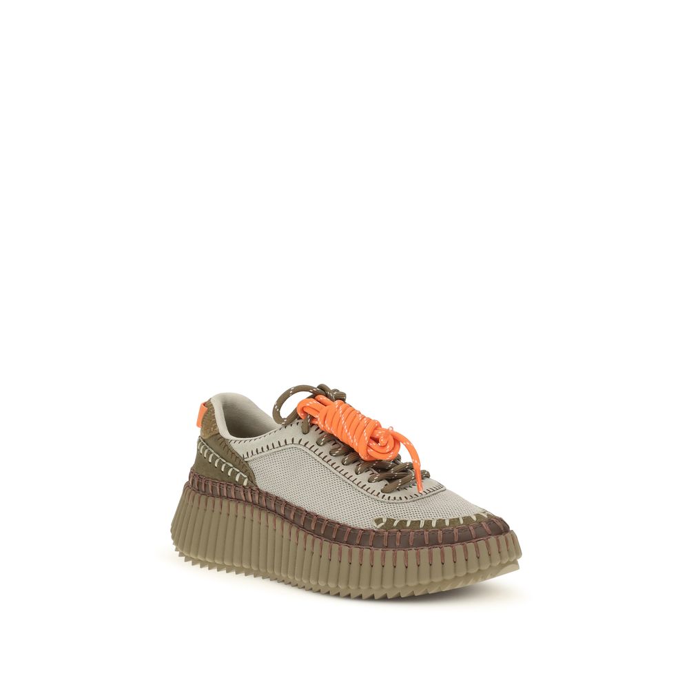 Chloé Bicolor Polyurethane Athletic Sneakers - immagine 2