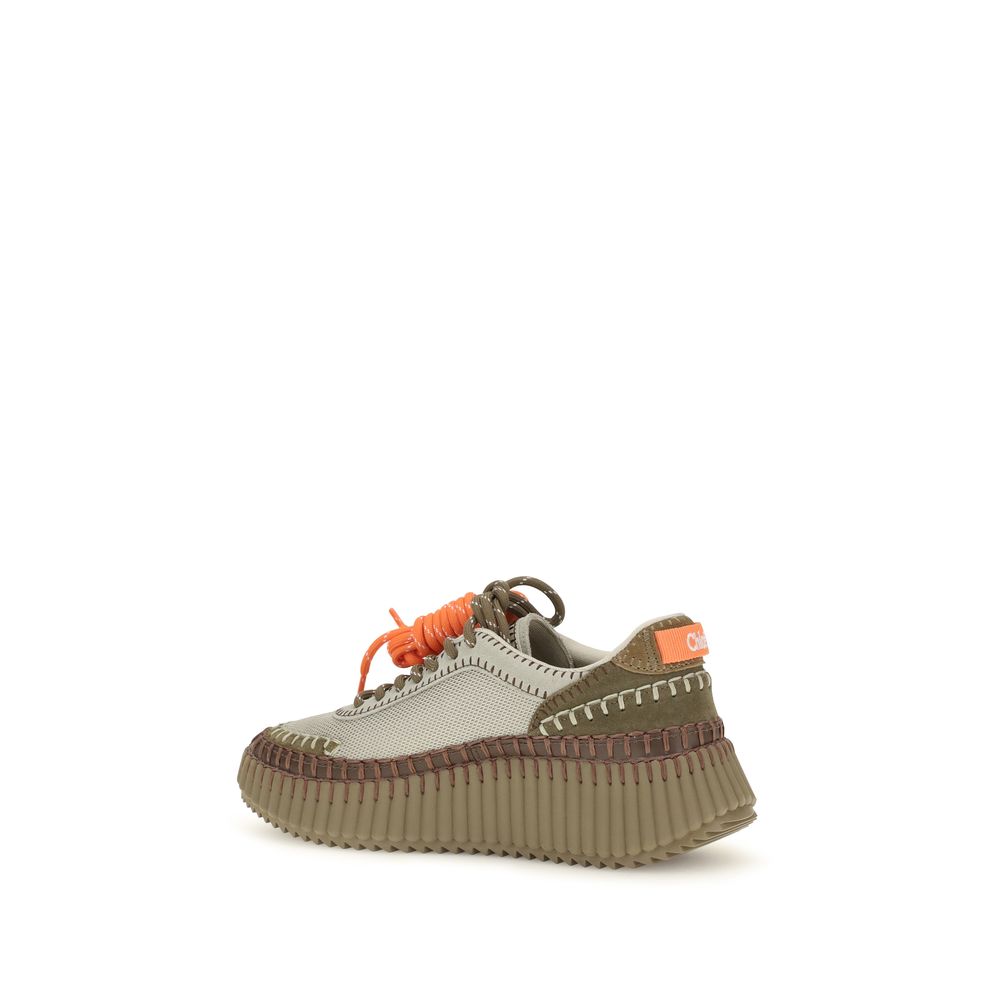 Chloé Bicolor Polyurethane Athletic Sneakers - immagine 3