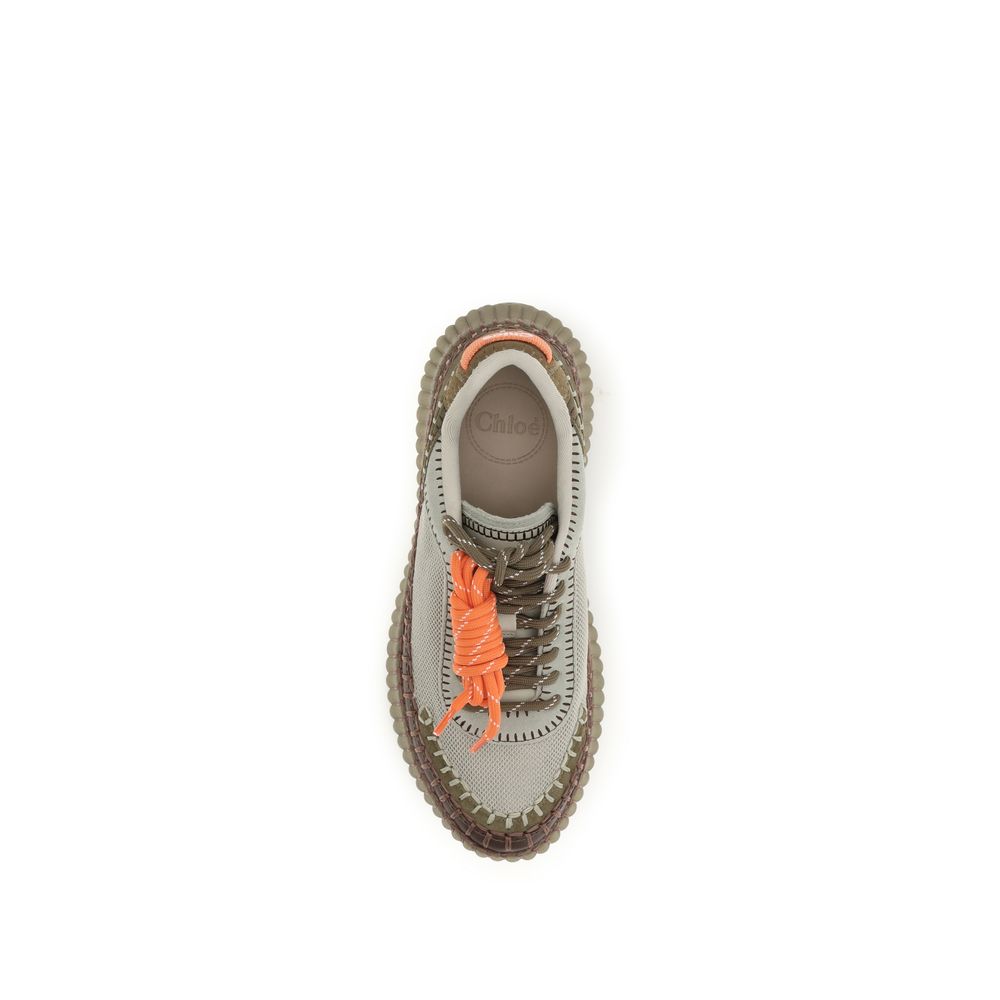 Chloé Bicolor Polyurethane Athletic Sneakers - immagine 4