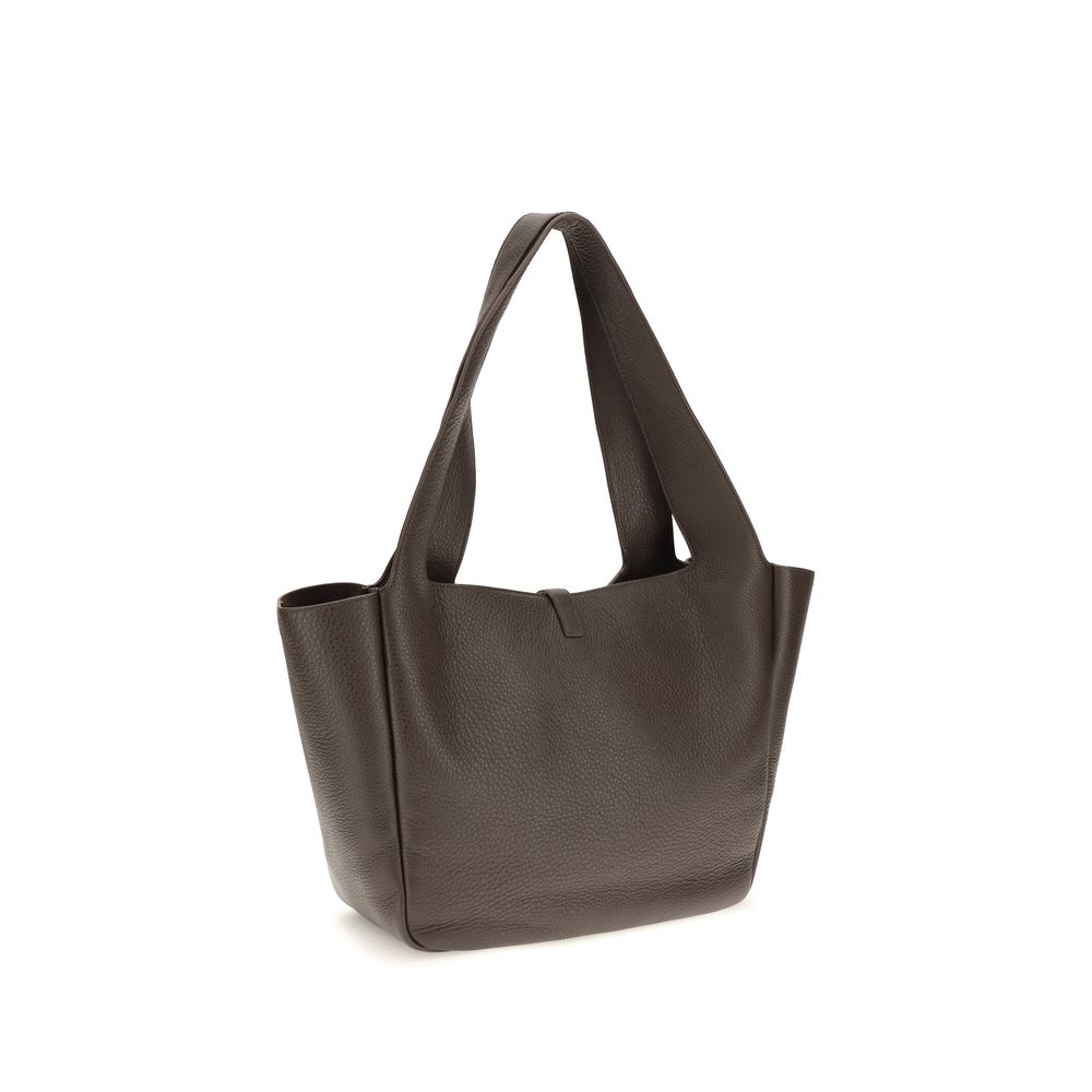 Saint Laurent Brown Calf Leather Bos Taurus Shoulder Bag - immagine 3