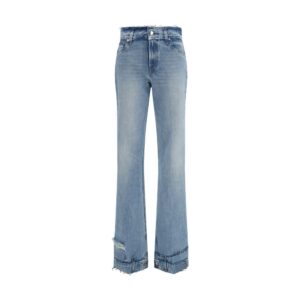 Haikure Blue Cotton Flared Jeans