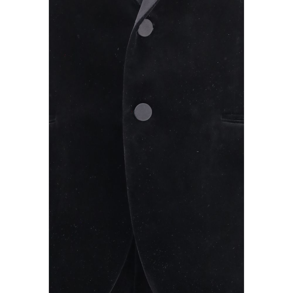 Ferragamo Black Cotton Tuxedo - immagine 4