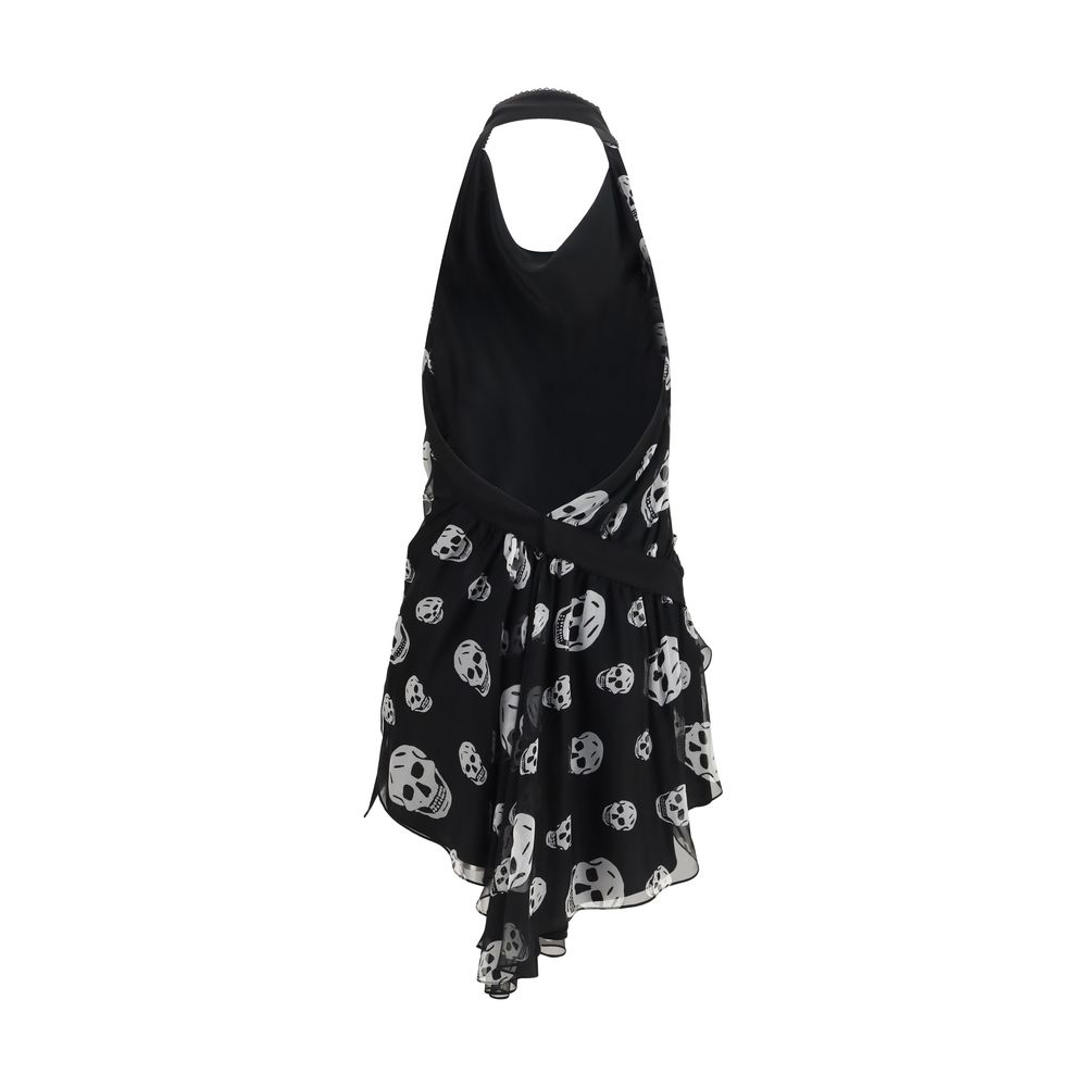 Alexander McQueen Black Silk Sleeveles T-Shirt - immagine 2