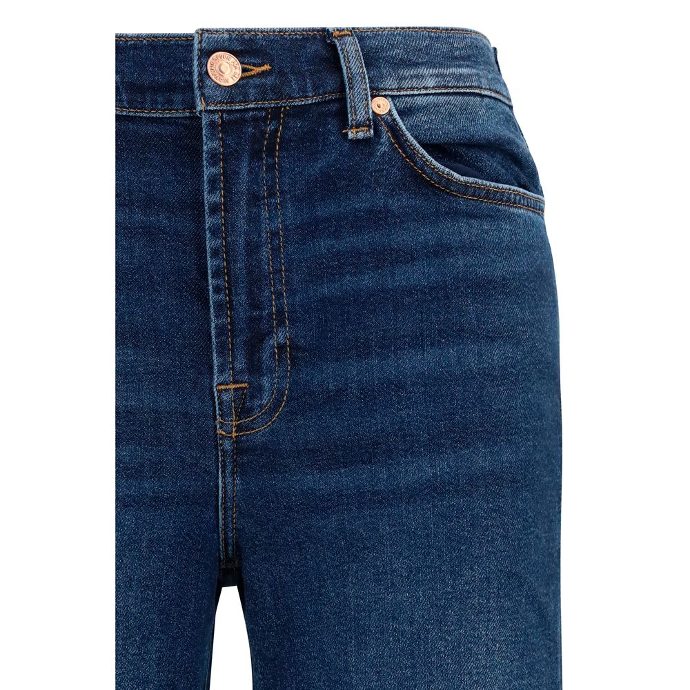 7FOR Blue Cotton Flared Jeans - immagine 3