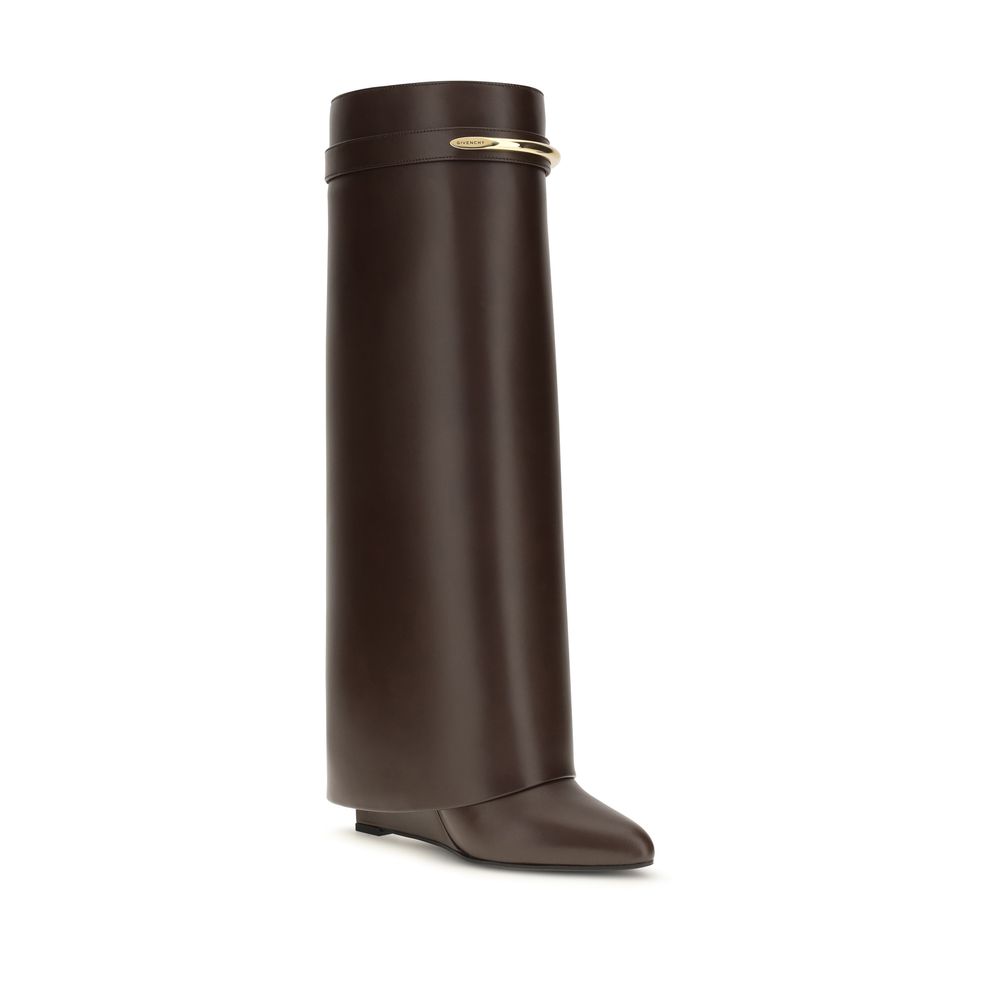 Givenchy Brown Calf Leather Bos Taurus High Heel Boots - immagine 2