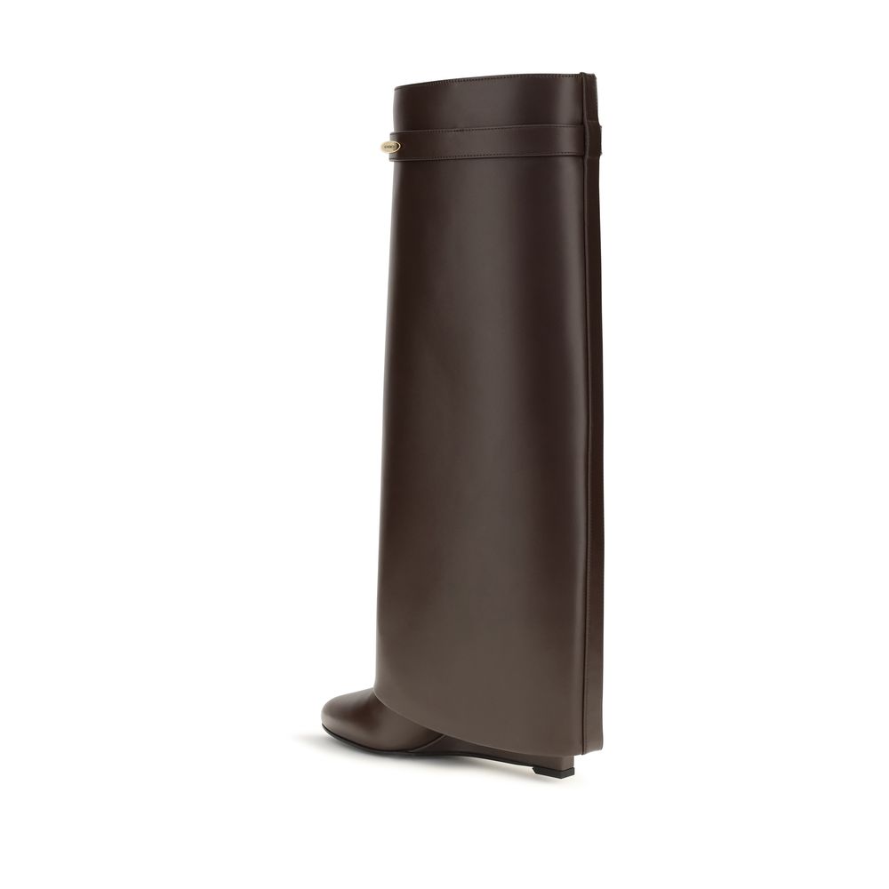 Givenchy Brown Calf Leather Bos Taurus High Heel Boots - immagine 3