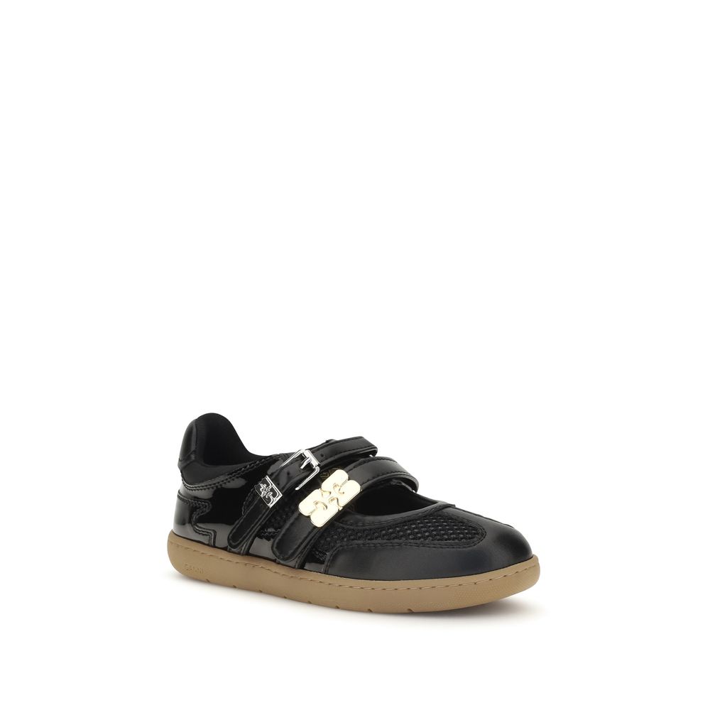 Ganni Black Polyester Ballet Flats - immagine 2
