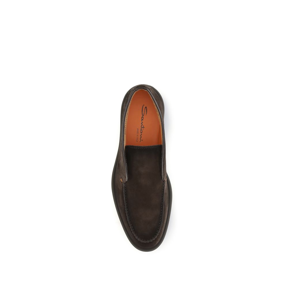 Santoni Brown Calf Leather Bos Taurus Ankle Boots - immagine 4
