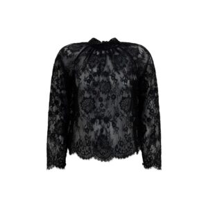 Self-Portrait Black Polyamide Blouse