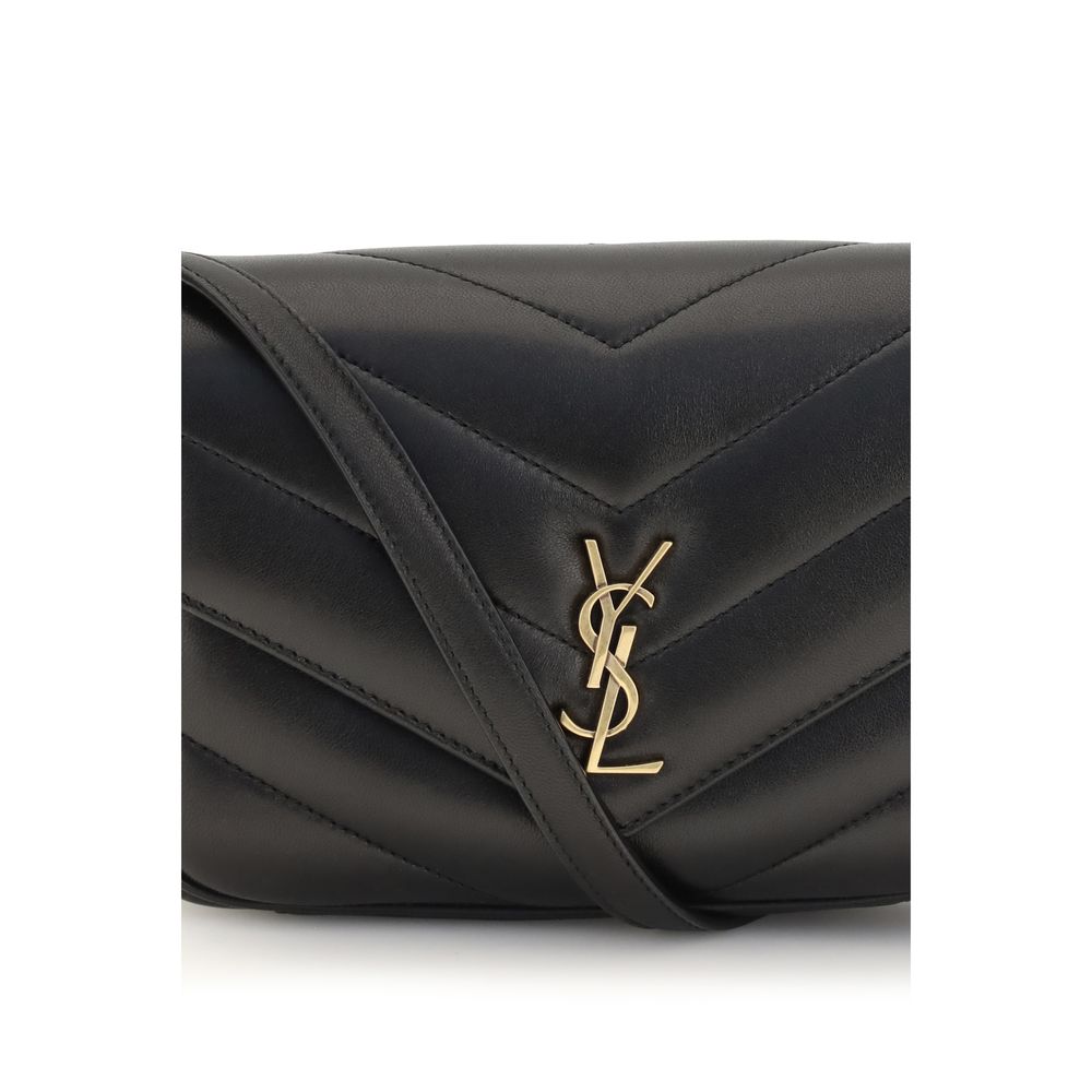 Saint Laurent Black Lamb Ovis Aries Aries Shoulder Bag - immagine 4