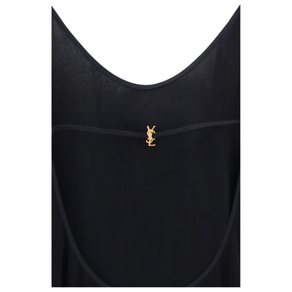 Saint Laurent Black Viscose Cocktail Dress - immagine 3