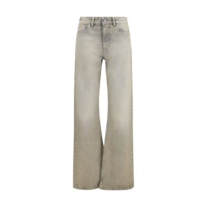 Our Legacy Gray Cotton Straight-Leg Jeans