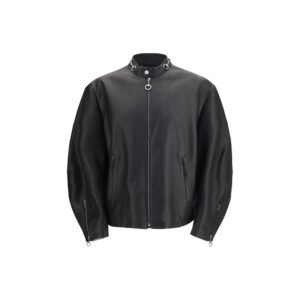 Gucci Black Calf Leather Bos Taurus Biker Jacket