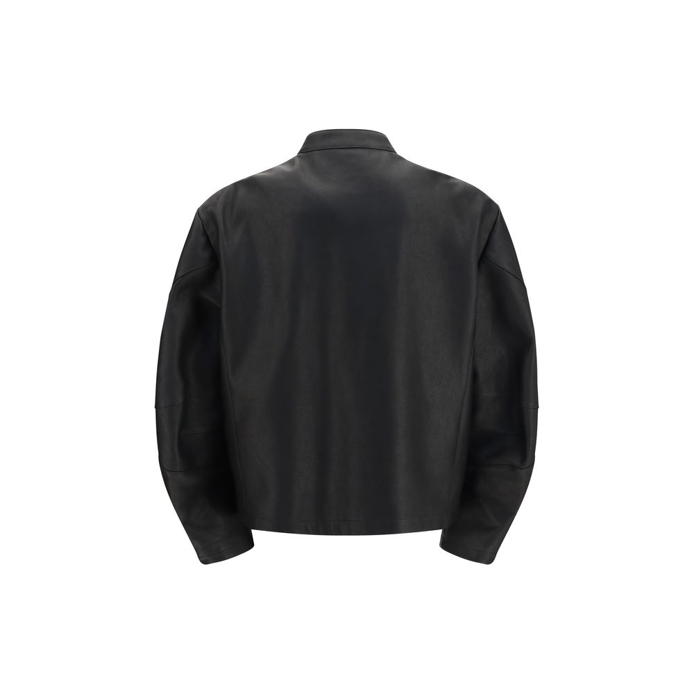 Gucci Black Calf Leather Bos Taurus Biker Jacket - immagine 2