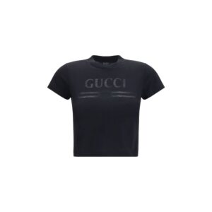 Gucci Black Cotton T-Shirt