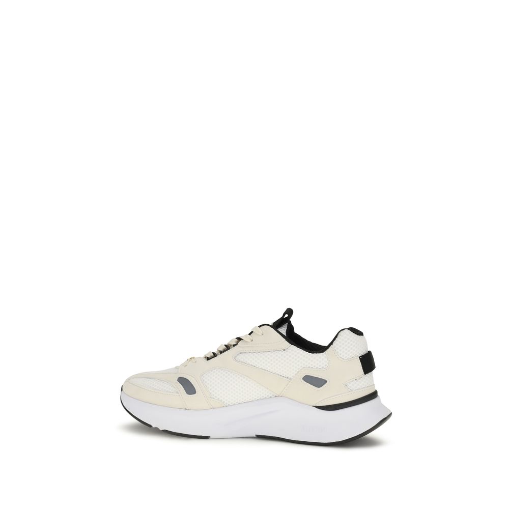 Valentino Garavani White Fabric Low Top Sneakers - immagine 3