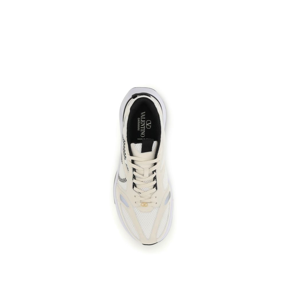 Valentino Garavani White Fabric Low Top Sneakers - immagine 4