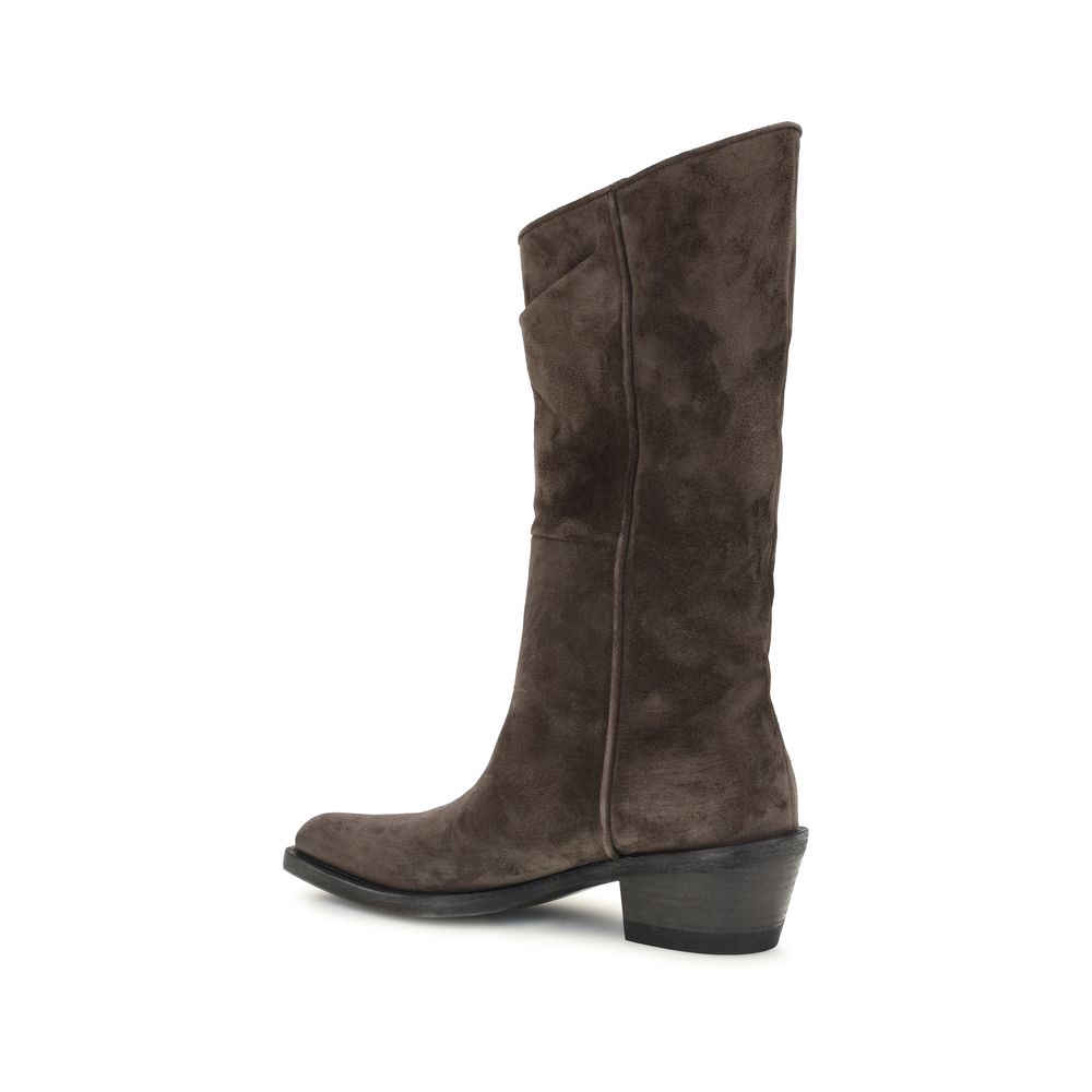 Khaite Brown Leather Ankle Boots - immagine 3