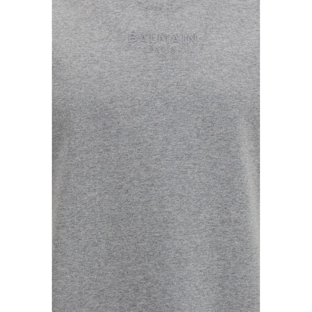 Balmain Gray Cotton T-Shirt - immagine 3