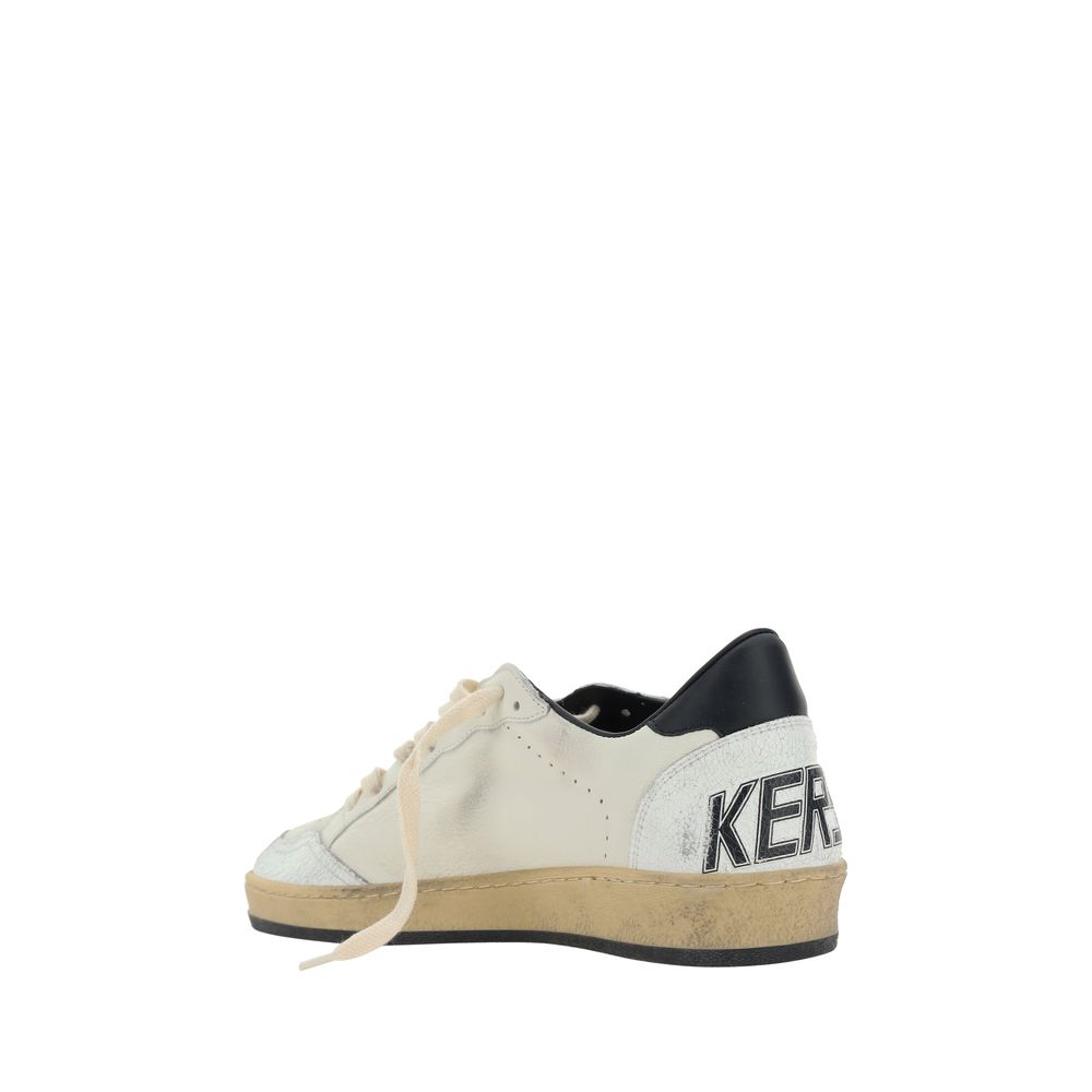Golden Goose White Calf Leather Bos Taurus Athletic Sneakers - immagine 3