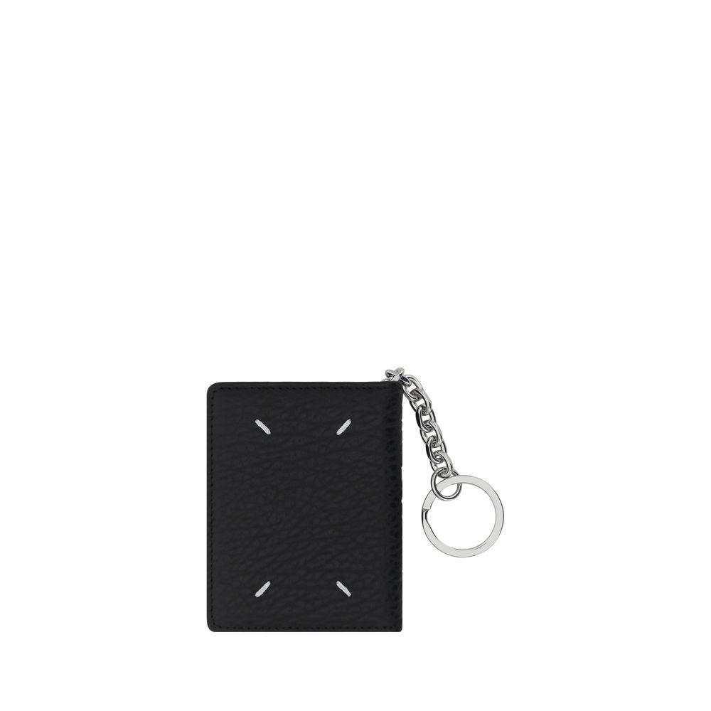 Maison Margiela Black Calf Leather Bos Taurus Keychain - immagine 2