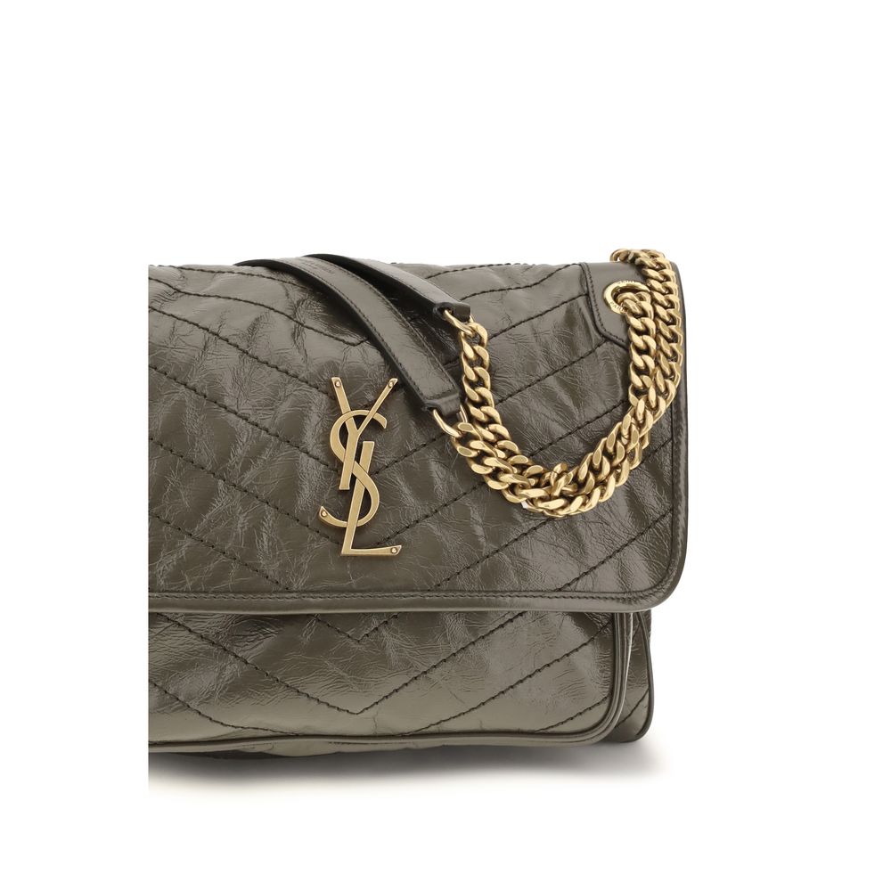 Saint Laurent Bicolor Calf Leather Bos Taurus Shoulder Bag - immagine 4