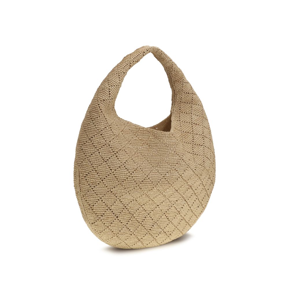 Saint Laurent Beige Raffia Shoulder Bag - immagine 3
