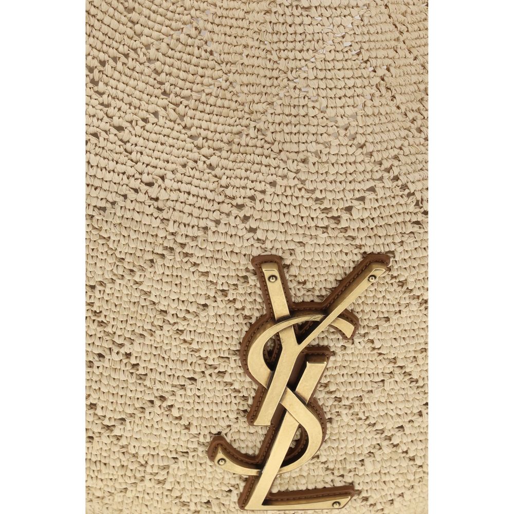 Saint Laurent Beige Raffia Shoulder Bag - immagine 4