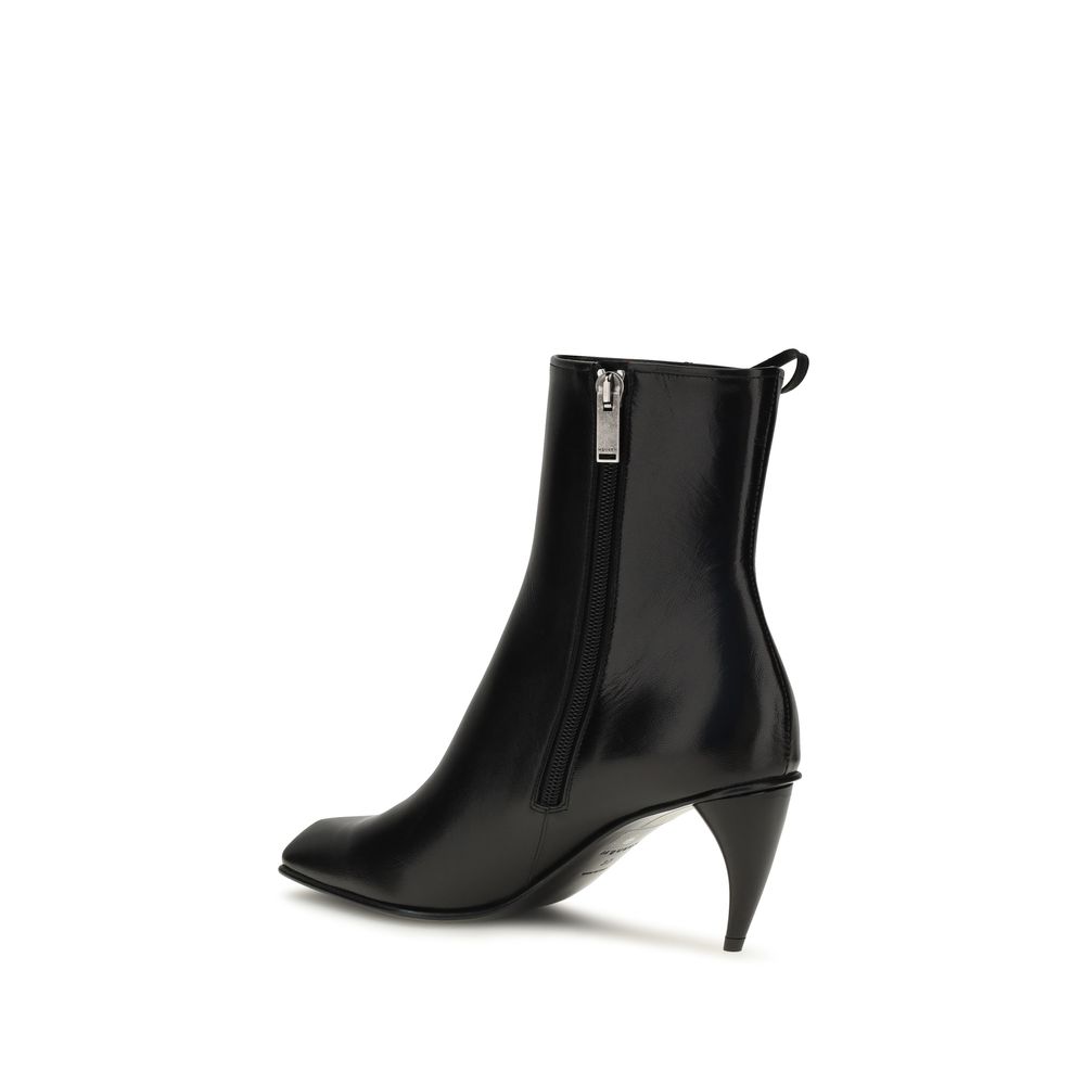 Alexander McQueen Black Calf Leather Bos Taurus Lace-Up Boots - immagine 3